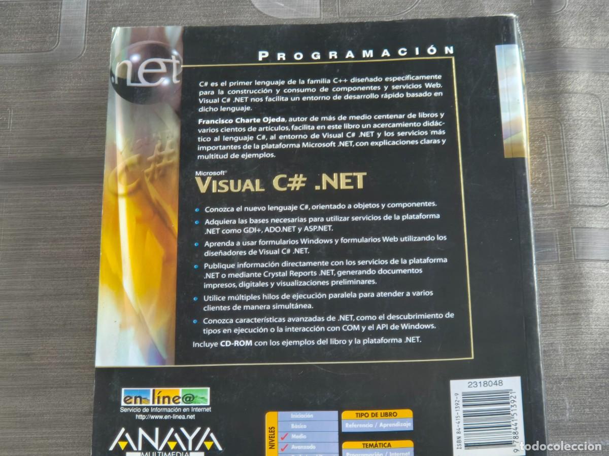 Libros de segunda mano: PROGRAMACI&Oacute;N MICROSOFT VISUAL C# .NET, FRANCISCO CHARTE OJEDA, ED. ANAYA, A&Ntilde;O 2002, LEER - Foto 3