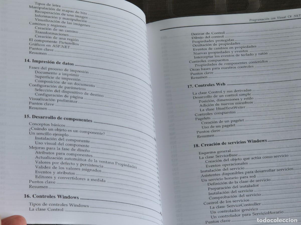 Libros de segunda mano: PROGRAMACI&Oacute;N MICROSOFT VISUAL C# .NET, FRANCISCO CHARTE OJEDA, ED. ANAYA, A&Ntilde;O 2002, LEER - Foto 8