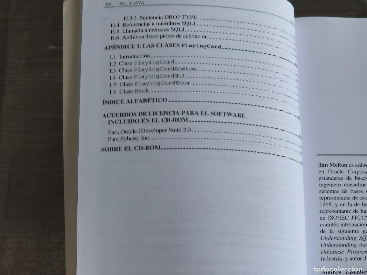 Libros de segunda mano: GU&Iacute;A PARA SQL Y JAVA, SQLJ Y JDBC, JIM MELTON Y ANDREW EISENBERG, ED. RA-MA, 2002, LEER - Foto 9