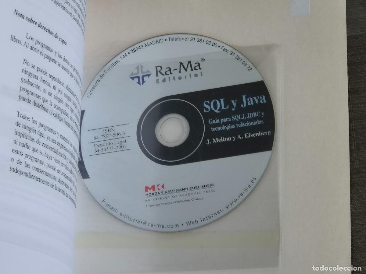 Libros de segunda mano: GU&Iacute;A PARA SQL Y JAVA, SQLJ Y JDBC, JIM MELTON Y ANDREW EISENBERG, ED. RA-MA, 2002, LEER - Foto 10