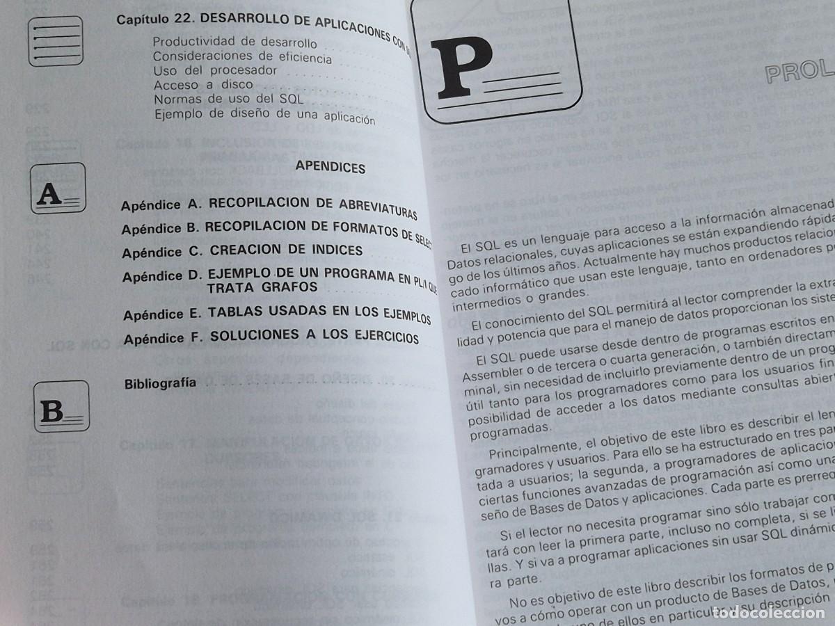 Libros de segunda mano: SQL PARA USUARIOS Y PROGRAMADORES, BENAVIDES, OLAIZOLA, RIVERO, ED. PARANINFO, 1991, LEER - Foto 7