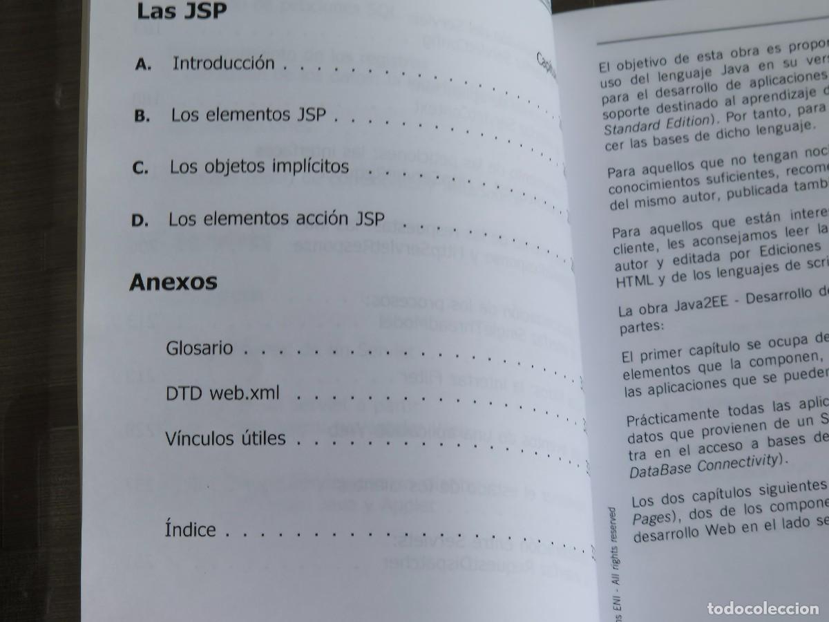 Libros de segunda mano: J2EE DESARROLLO DE APLICACIONES WEB BENJAMIN AUMAILLE, ED. ENI, 2002, LEER - Foto 6
