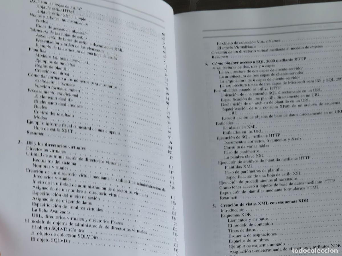 Libros de segunda mano: CREACI&Oacute;N DE SITIOS WEB CON XML Y SQL SERVER 2000, JOHN GRIFFIN, ED. PRENTICE HALL, 2002, LEER - Foto 5