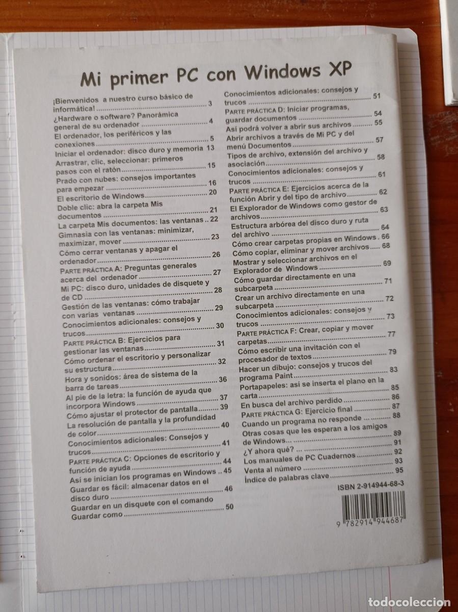 Libros de segunda mano: MI PRIMER PC CON WINDOWS XP Y WINDOWS XP CONSEJOS Y TRUCOS PC CUADERNOS - Foto 3