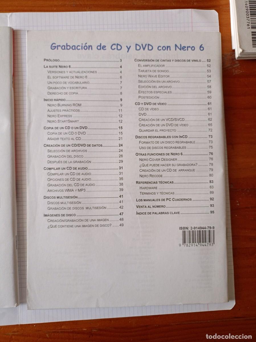 Libros de segunda mano: GRABACION DE CD Y DVD CON NERO 6 Y 7 PC CUADERNOS (DOS TOMOS) - Foto 3