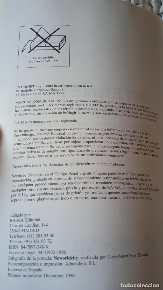 Libros de segunda mano: Internet Hoy - Ra - Ma. - Foto 3