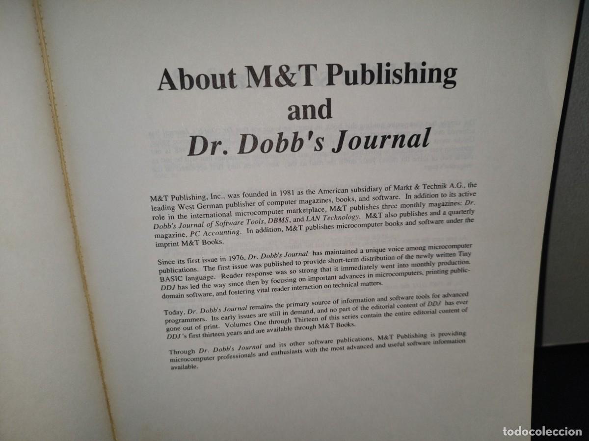 Libros de segunda mano: 119- DR. DOBBS JOURNAL VOLUME 13 SOFTWARE TOOLS - 1989 M&T PUBLISHING, INC. - Foto 9