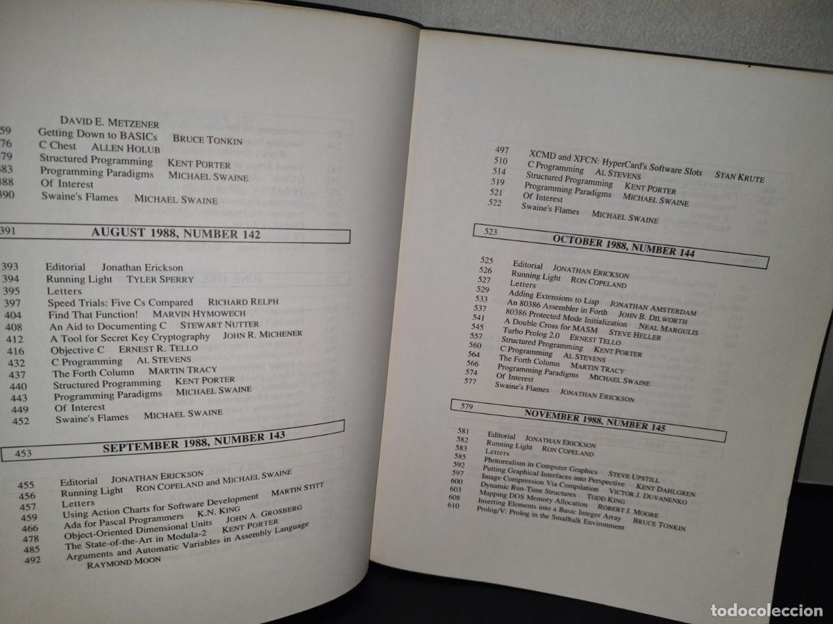 Libros de segunda mano: 119- DR. DOBBS JOURNAL VOLUME 13 SOFTWARE TOOLS - 1989 M&T PUBLISHING, INC. - Foto 13