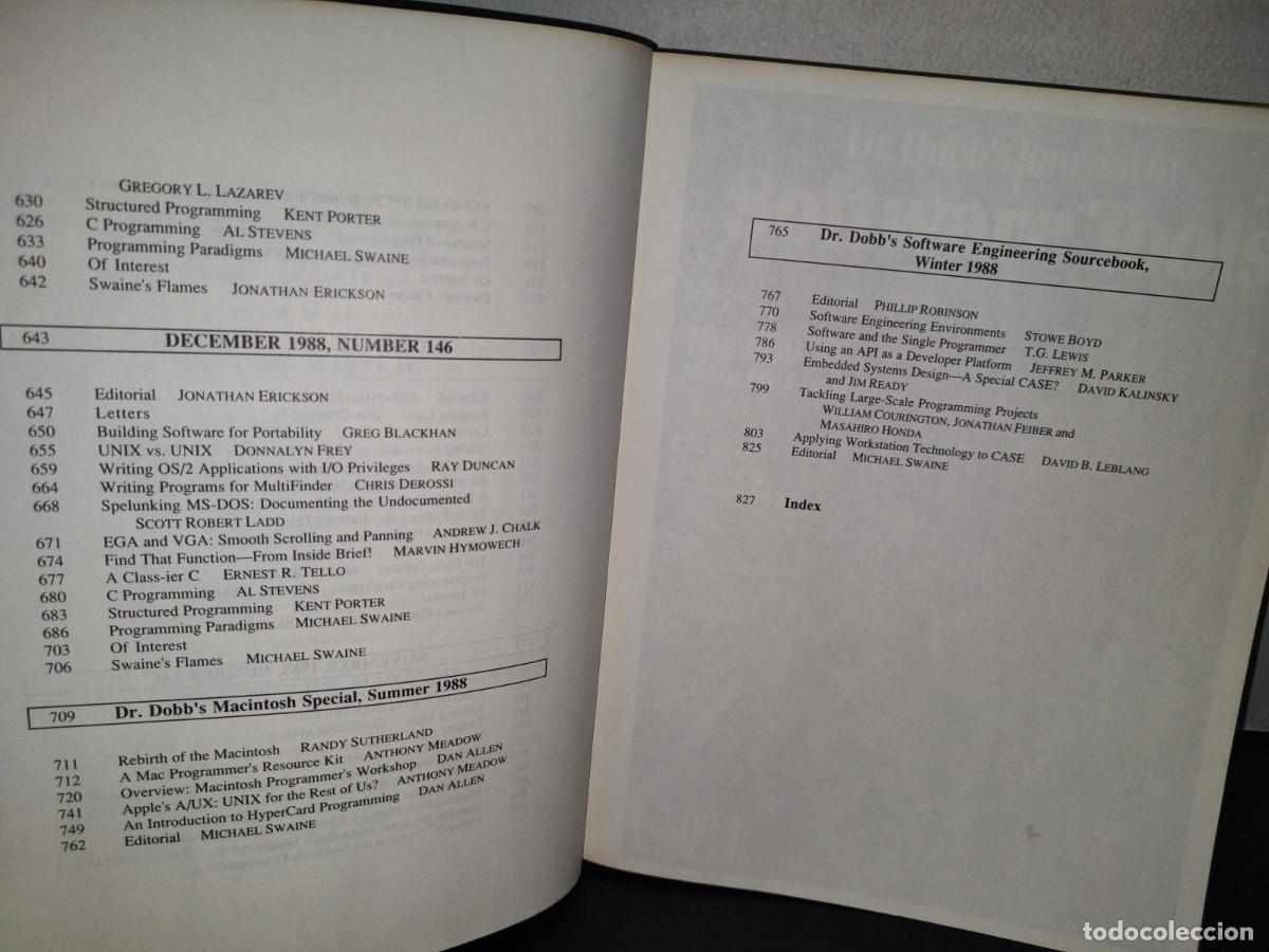 Libros de segunda mano: 119- DR. DOBBS JOURNAL VOLUME 13 SOFTWARE TOOLS - 1989 M&T PUBLISHING, INC. - Foto 14