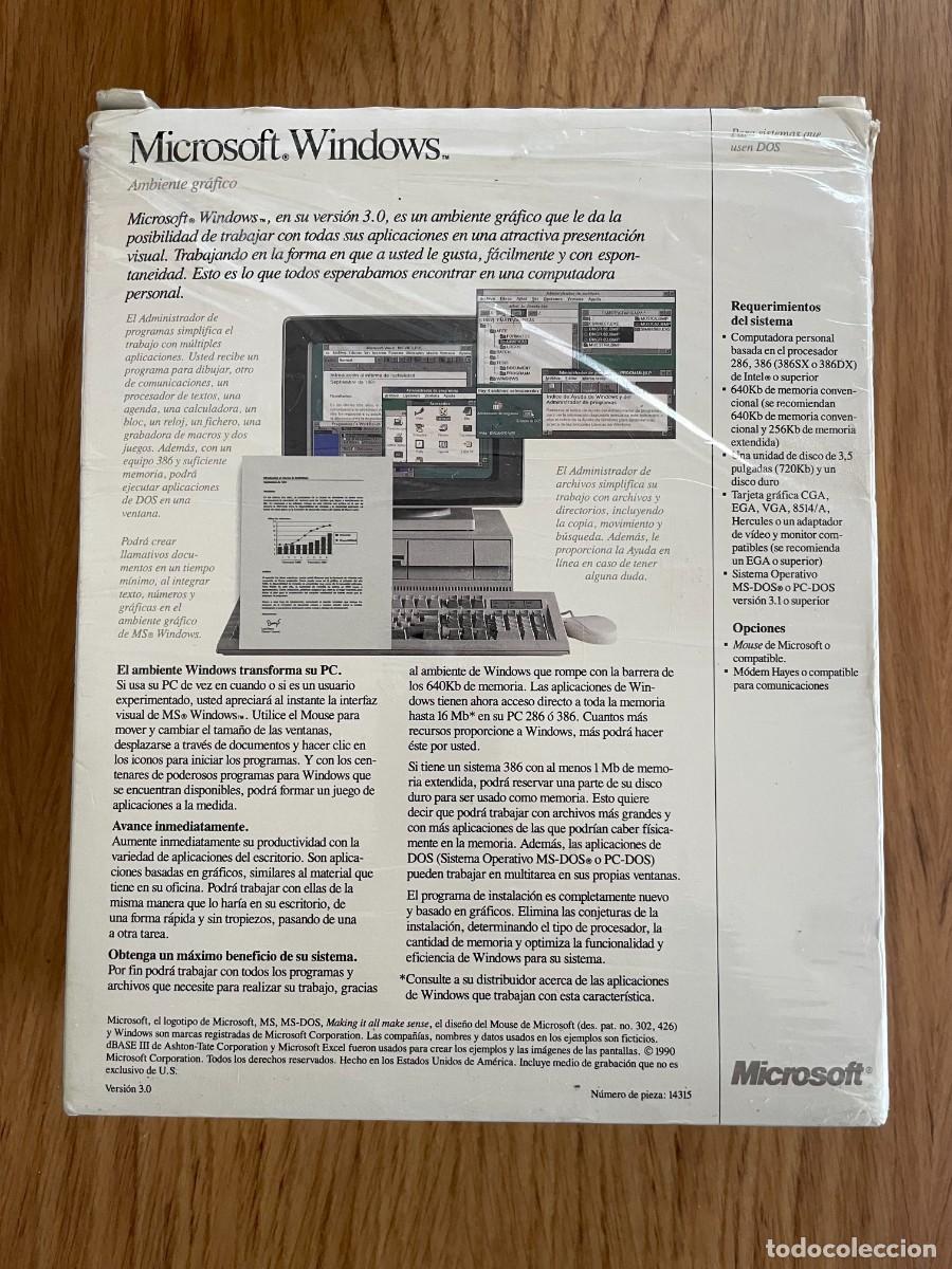 Libros de segunda mano: Microsoft Windows 3.0 espa&ntilde;ol, a&ntilde;o 1990 - Foto 2