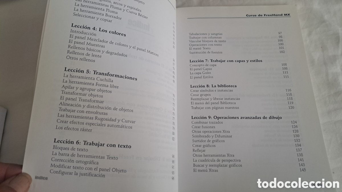 Libros de segunda mano: Curso FREEHAND MX Gesformedia 2003 - Foto 4