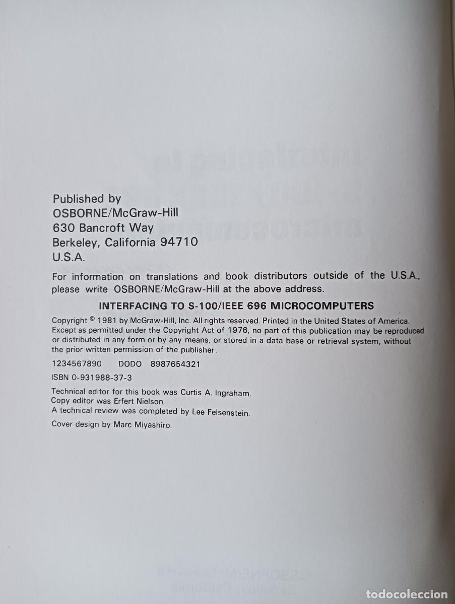 Libros de segunda mano: Libro Interfacing to S-100 - Foto 3