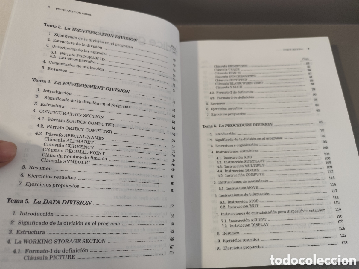 Libros de segunda mano: PROGRAMACION COBOL CON APLICACIONES ESTRUCTURADAS EN PSEUDOCODIGO - EDIT ALHAMBRA LONGMAN. - Foto 8