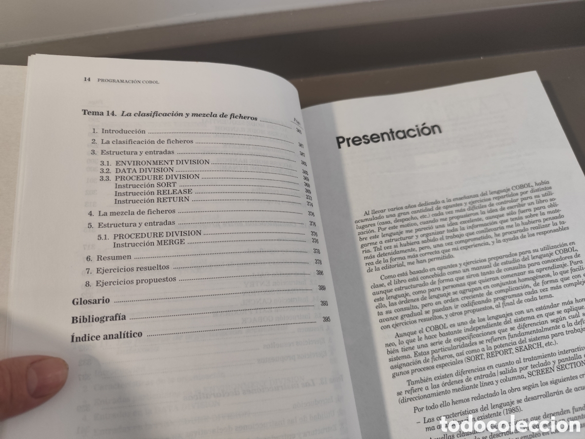 Libros de segunda mano: PROGRAMACION COBOL CON APLICACIONES ESTRUCTURADAS EN PSEUDOCODIGO - EDIT ALHAMBRA LONGMAN. - Foto 11
