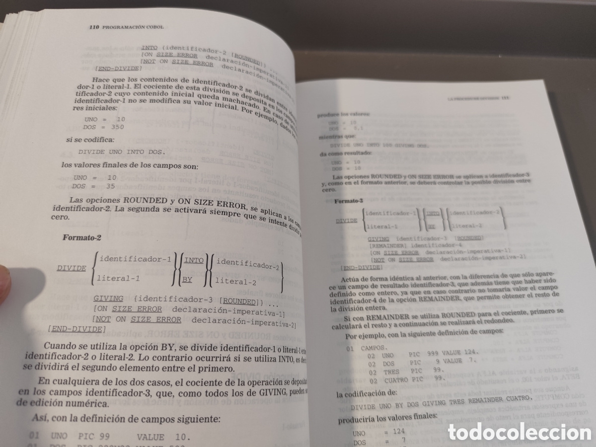 Libros de segunda mano: PROGRAMACION COBOL CON APLICACIONES ESTRUCTURADAS EN PSEUDOCODIGO - EDIT ALHAMBRA LONGMAN. - Foto 12