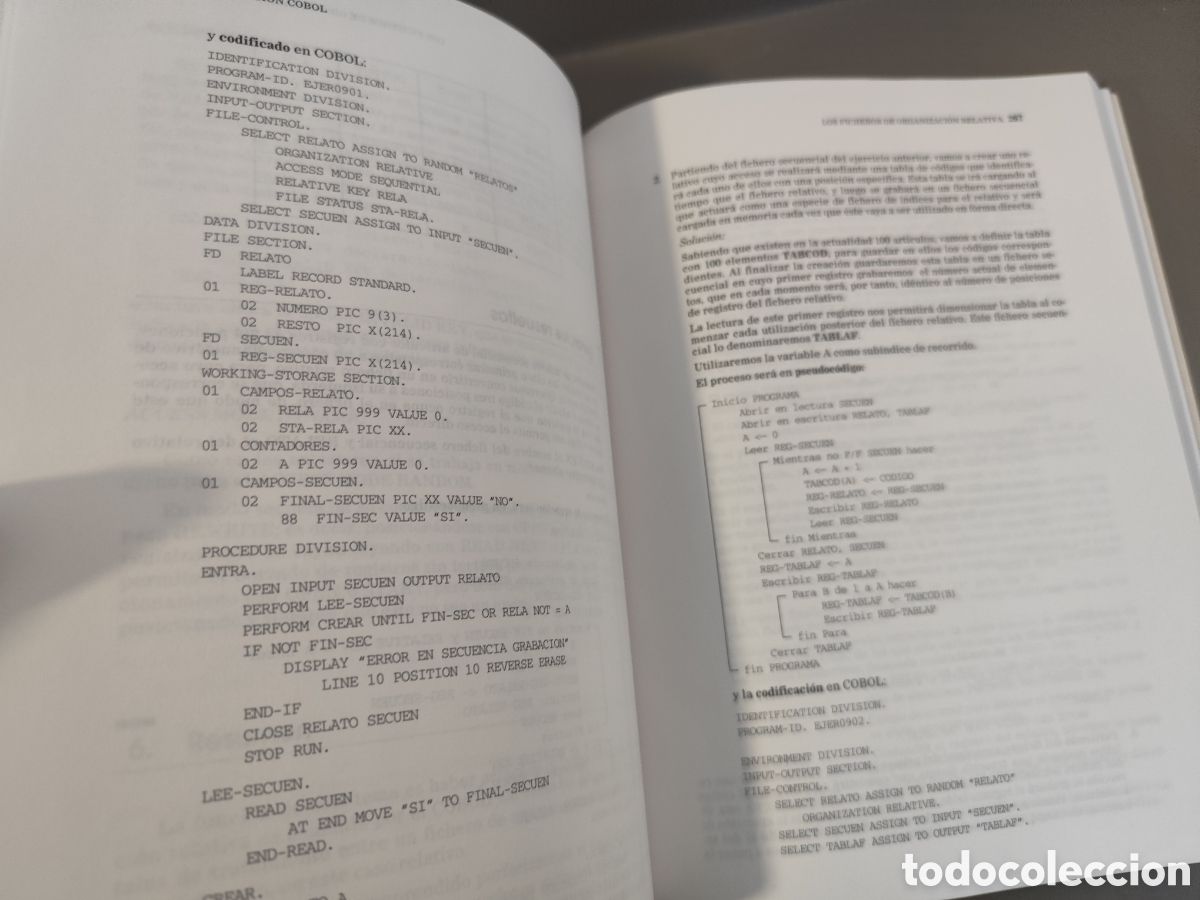 Libros de segunda mano: PROGRAMACION COBOL CON APLICACIONES ESTRUCTURADAS EN PSEUDOCODIGO - EDIT ALHAMBRA LONGMAN. - Foto 13