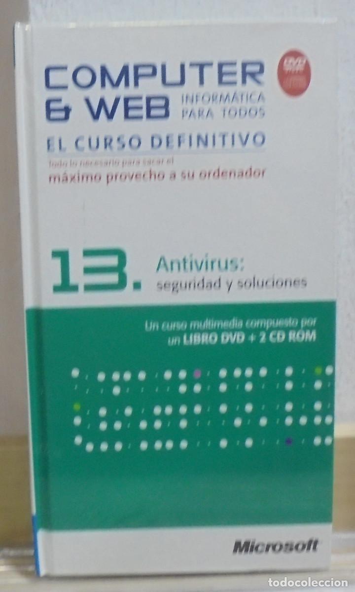 Libros de segunda mano: Computer & Web, 13. Antivirus, seguridad y soluciones. Libro + 1 DVD + 2 CD-ROM - Foto 1