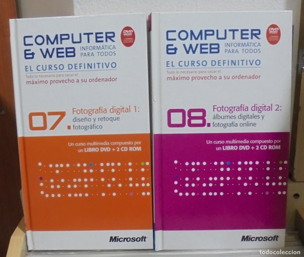 Libros de segunda mano: Computer & Web, 07-08. Fotograf&iacute;a digita 1 y 2. 2 Libros + 2 DVD + 4 CD-ROM - Foto 1
