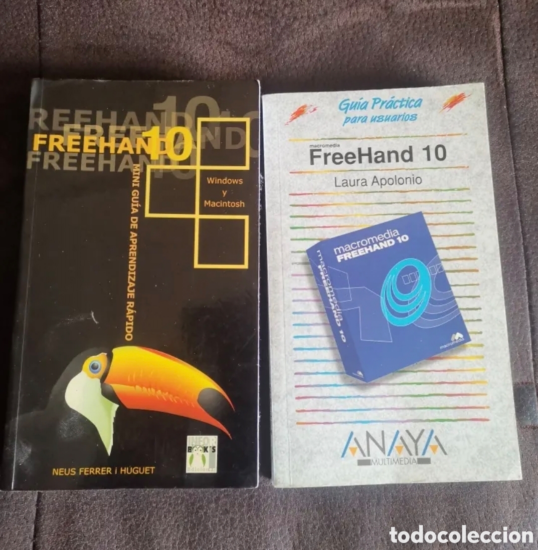 Libros de segunda mano: Libros Freehand 10 y gu&iacute;a usuario - Foto 1