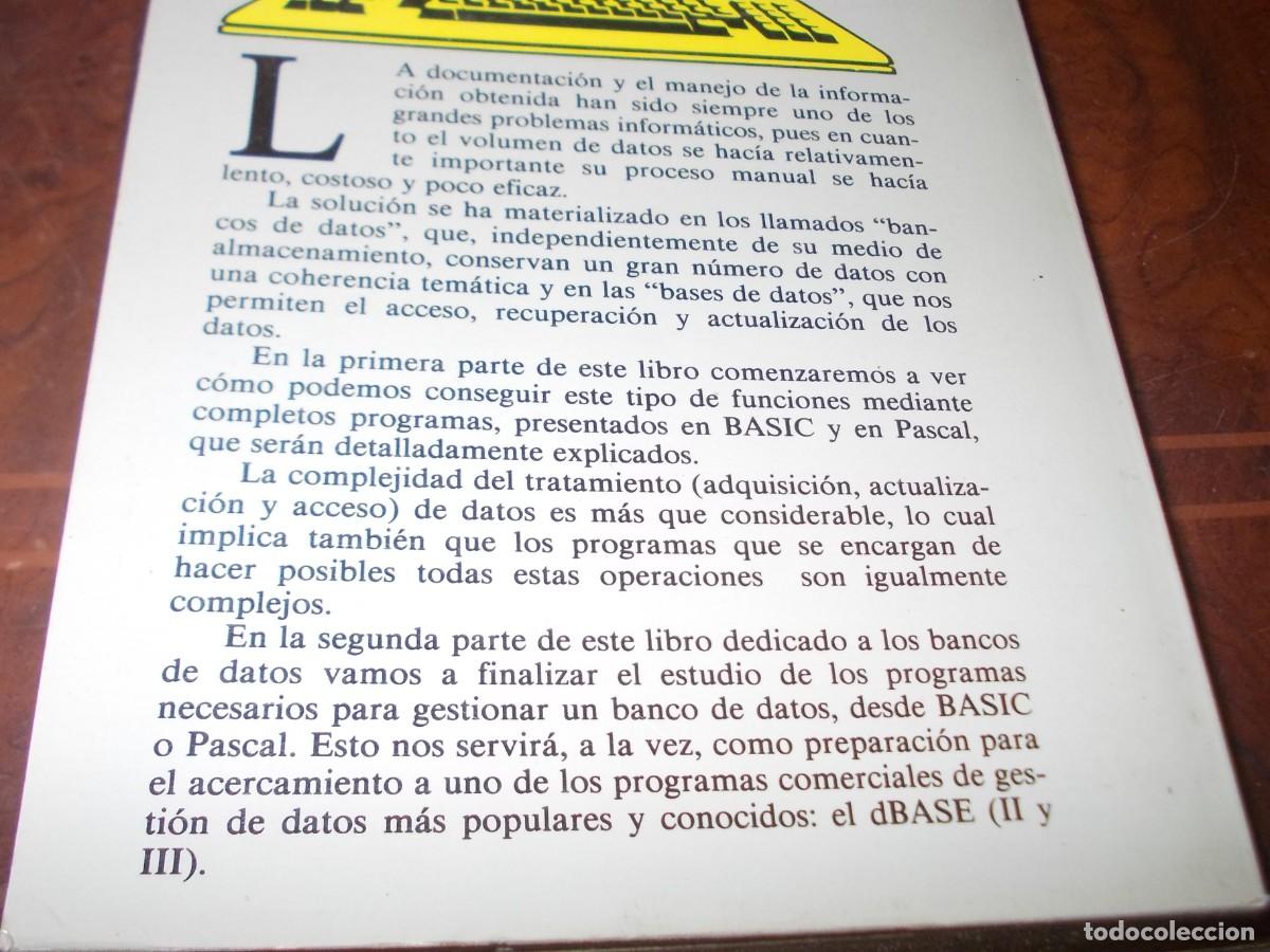 Libros de segunda mano: Bancos de datos. Programas y subrutinas &uacute;tiles. Ediciones Ingelek 1.990 - Foto 2