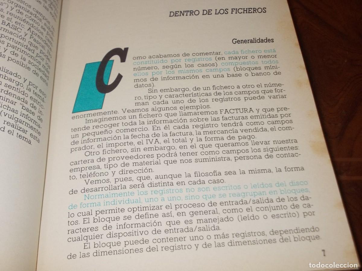 Libros de segunda mano: Bancos de datos. Programas y subrutinas &uacute;tiles. Ediciones Ingelek 1.990 - Foto 5