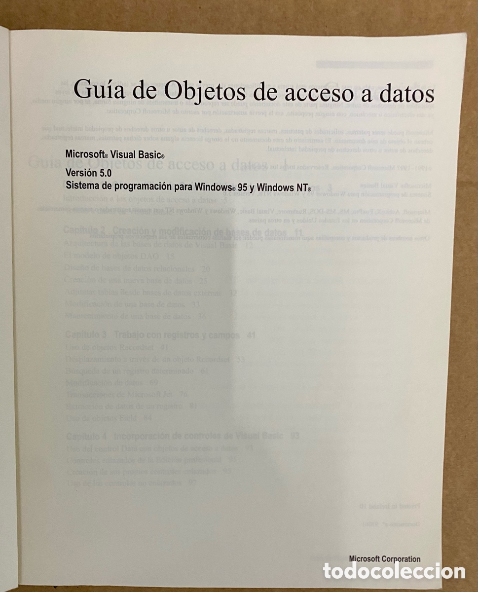 Libros de segunda mano: VISUAL BASIC. GUIA DE OBJETOS DE ACCESO A DATOS. CRYSTAL REPORTS. - Foto 2