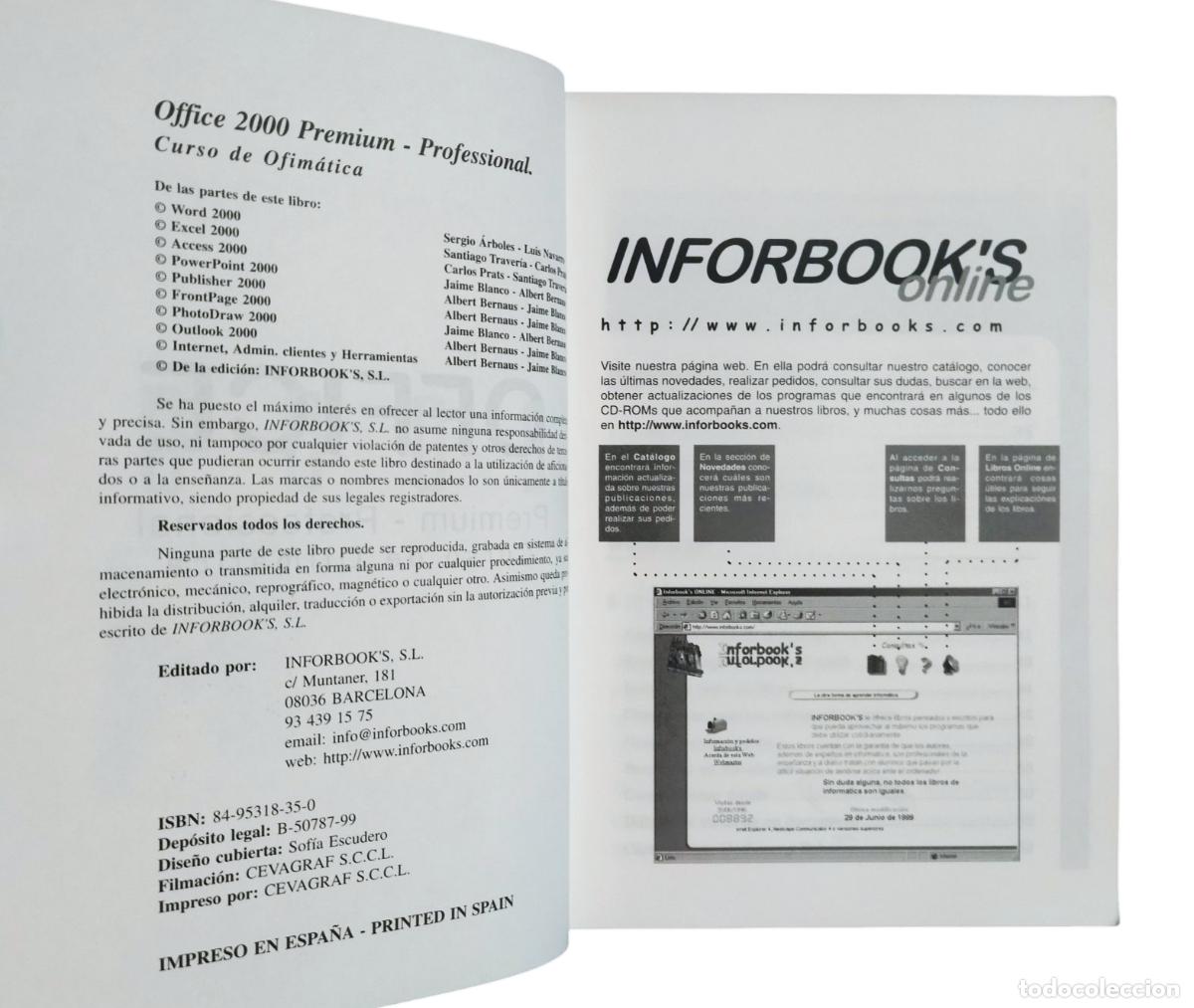 Libros de segunda mano: OFFICE 2000 PREMIUM - PROFESSIONAL. CURSO DE OFIM&Aacute;TICA / JAIME BLANCO. COMO NUEVO. - Foto 6