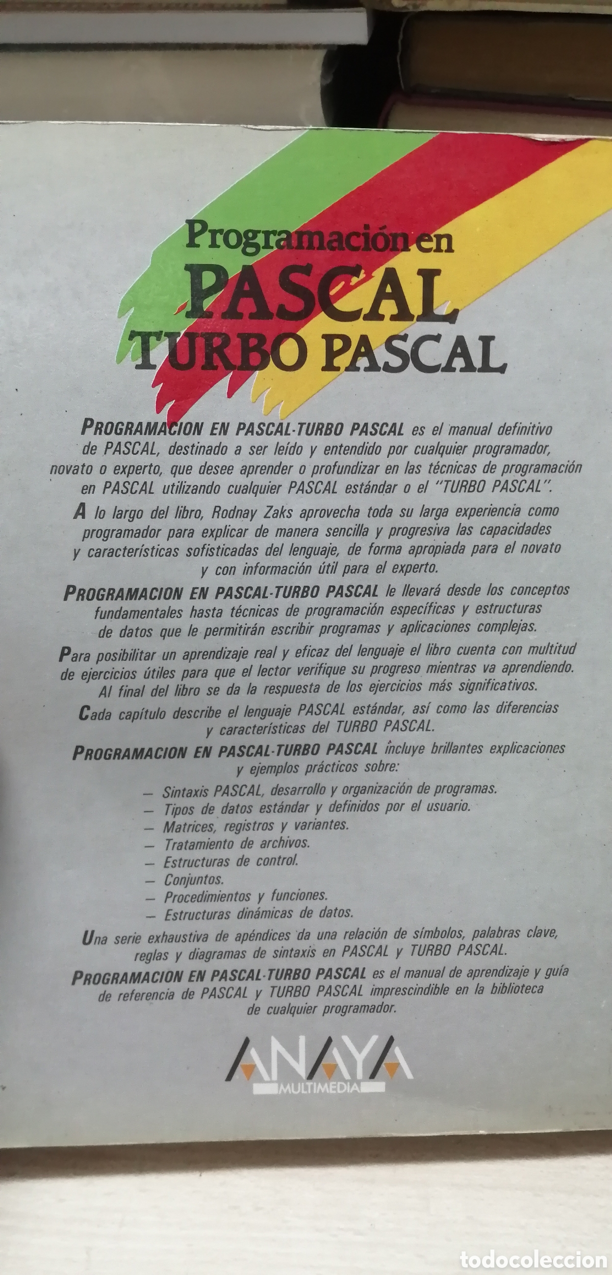 Libros de segunda mano: Programaci&oacute;n en Pascal Turbo Pascal Anaya Multimedia 1987 - Foto 4