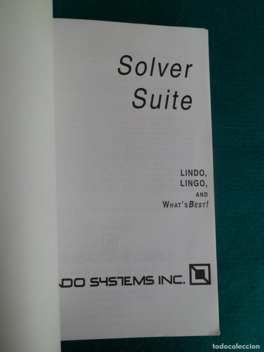 Libros de segunda mano: SOLVER SUITE. LINDO. LINGO. WHATS BEST - Foto 4