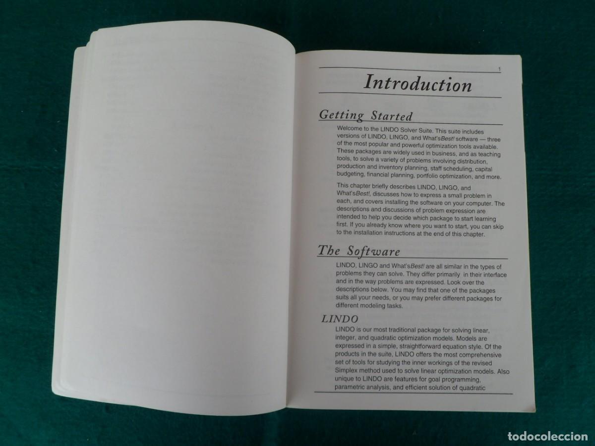 Libros de segunda mano: SOLVER SUITE. LINDO. LINGO. WHATS BEST - Foto 8