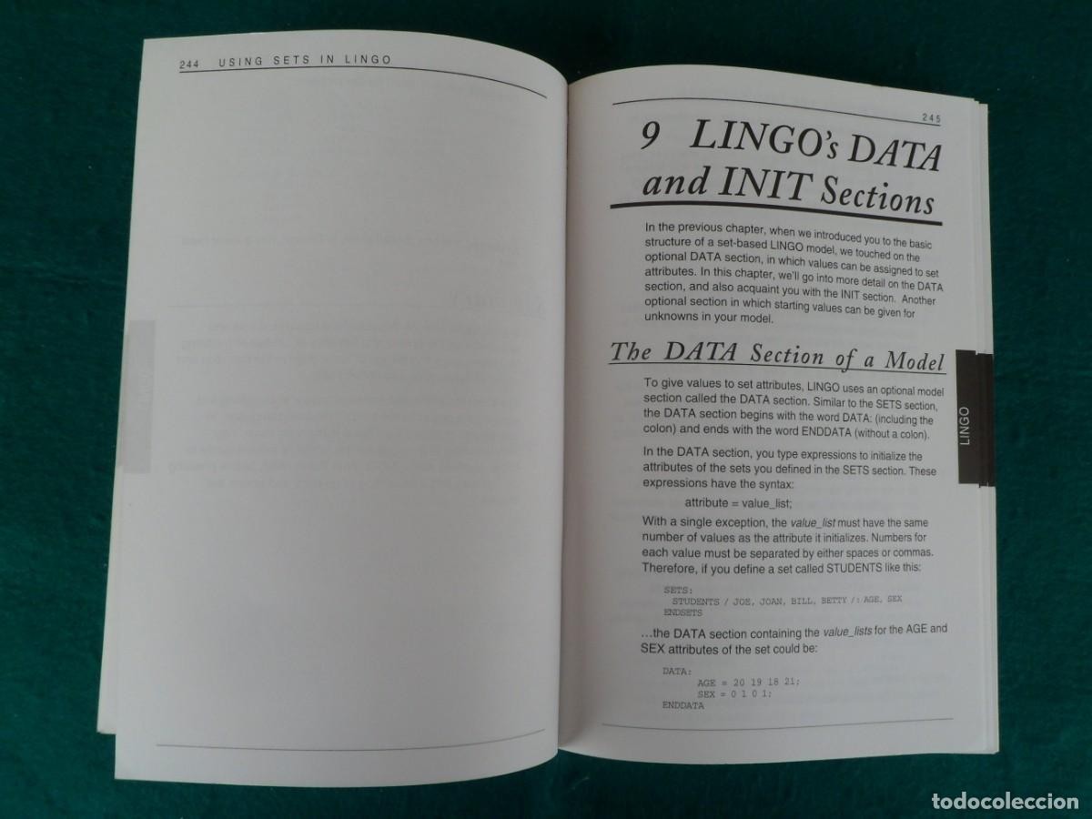 Libros de segunda mano: SOLVER SUITE. LINDO. LINGO. WHATS BEST - Foto 9