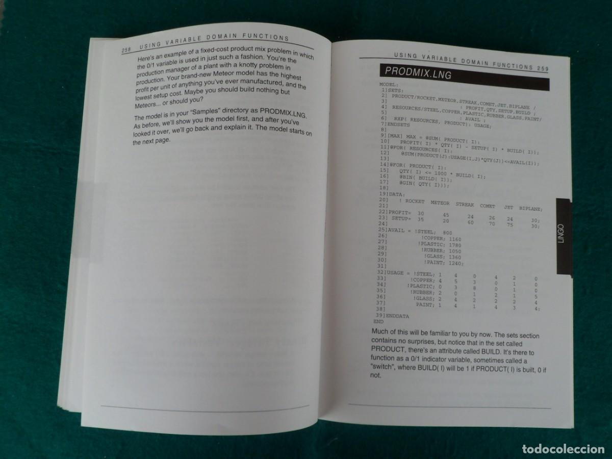 Libros de segunda mano: SOLVER SUITE. LINDO. LINGO. WHATS BEST - Foto 10
