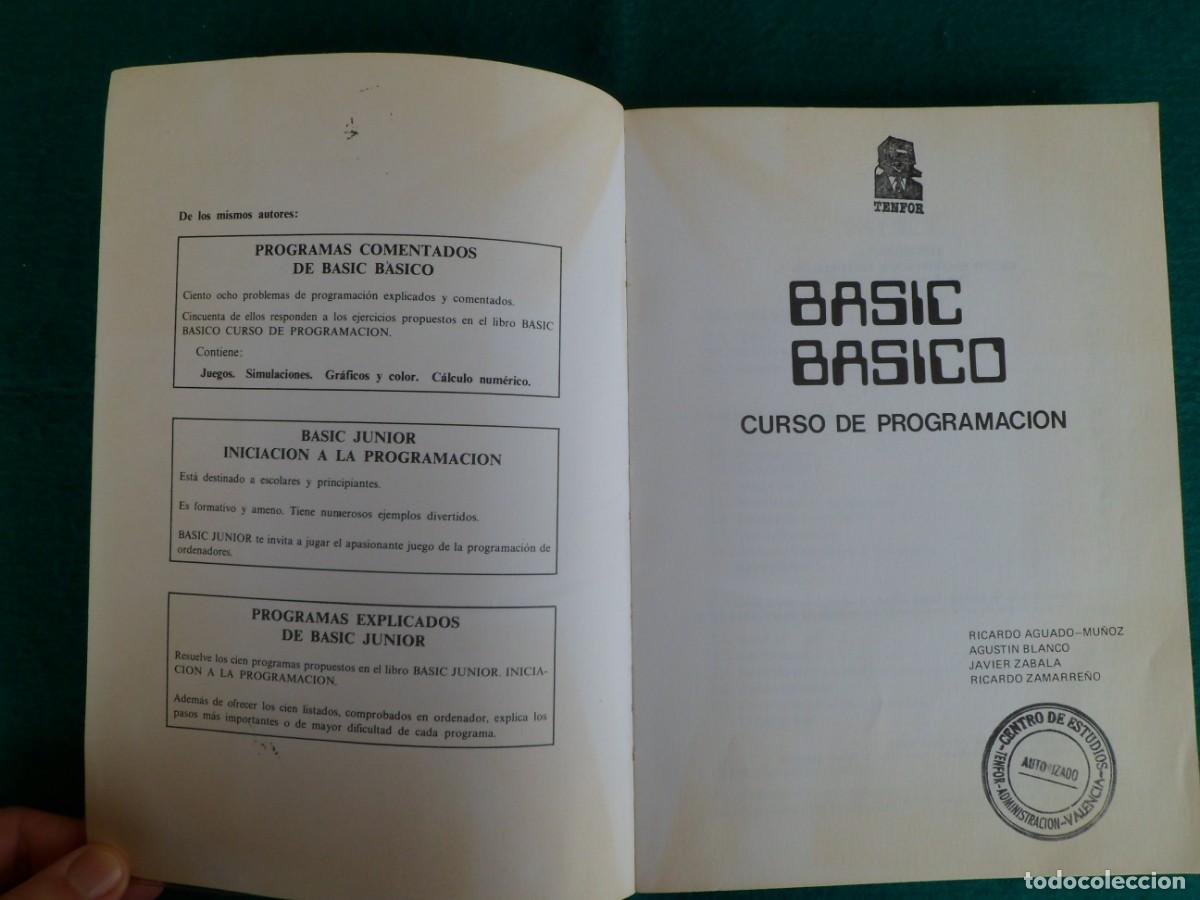 Libros de segunda mano: BASIC BASICO. Curso de programaci&oacute;n - Foto 4