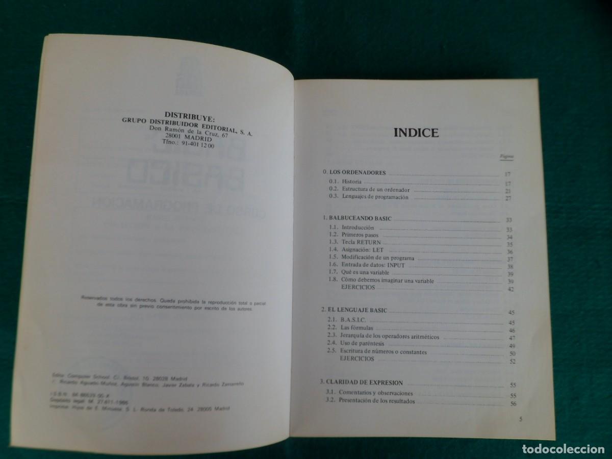 Libros de segunda mano: BASIC BASICO. Curso de programaci&oacute;n - Foto 5