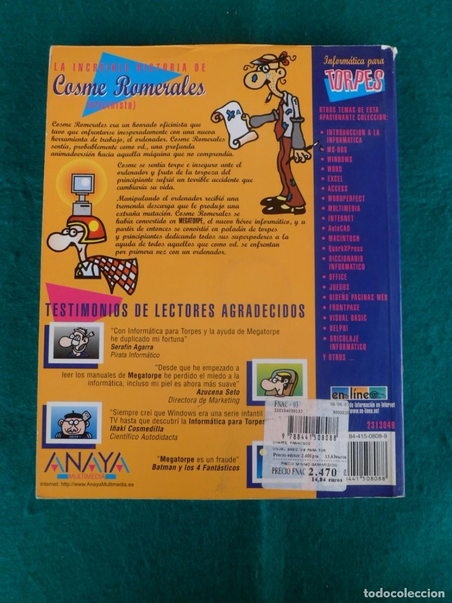 Libros de segunda mano: C&Oacute;MO PROGRAMAR EN VISUAL BASIC PARA TORPES. Abarca hasta la versi&oacute;n 6 - Foto 3