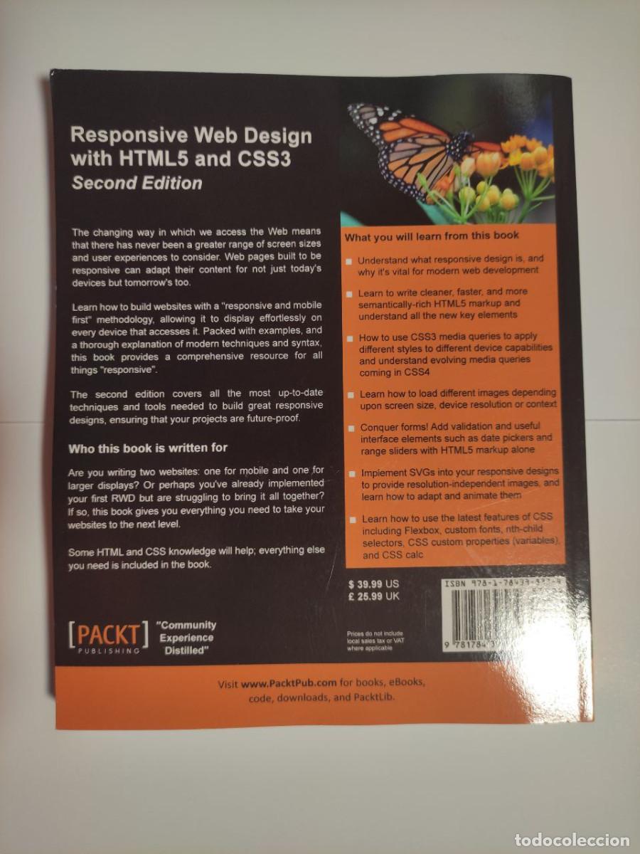 Libros de segunda mano: Responsive Web Design with HTML5 and CSS3 - Second Edition Ben Frain (ening&eacute;s) - Foto 2