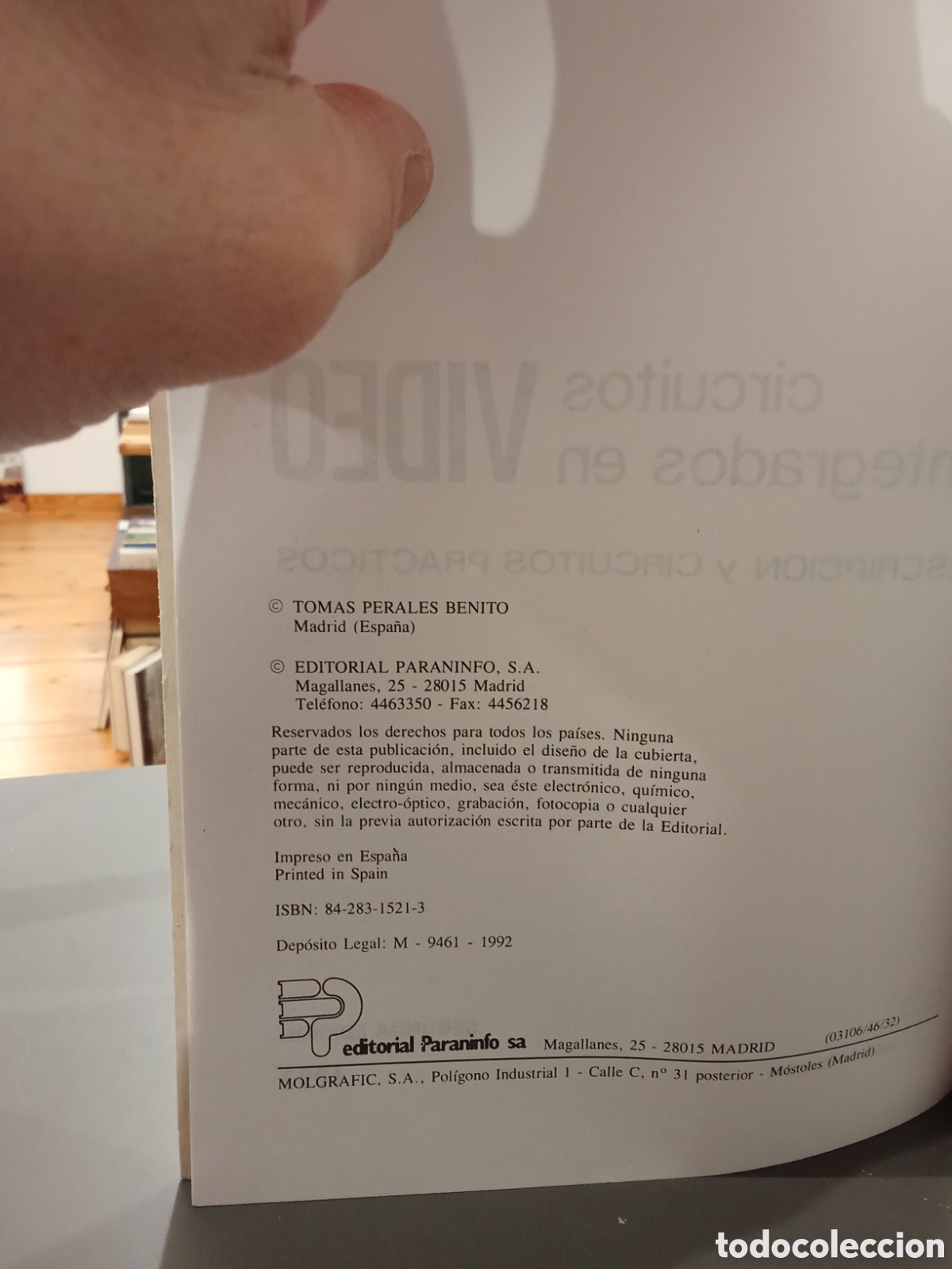Libros de segunda mano: Circuitos integrados en Video - Paraninfo - Perales Benito - Foto 3