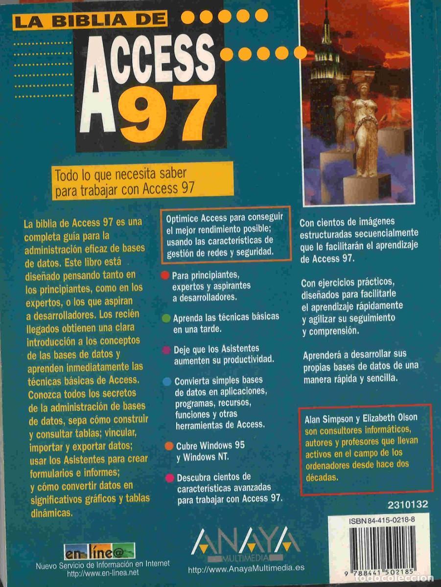 Libros de segunda mano: La Biblia de Access 97. Anaya Multimedia, 1997 - Foto 2