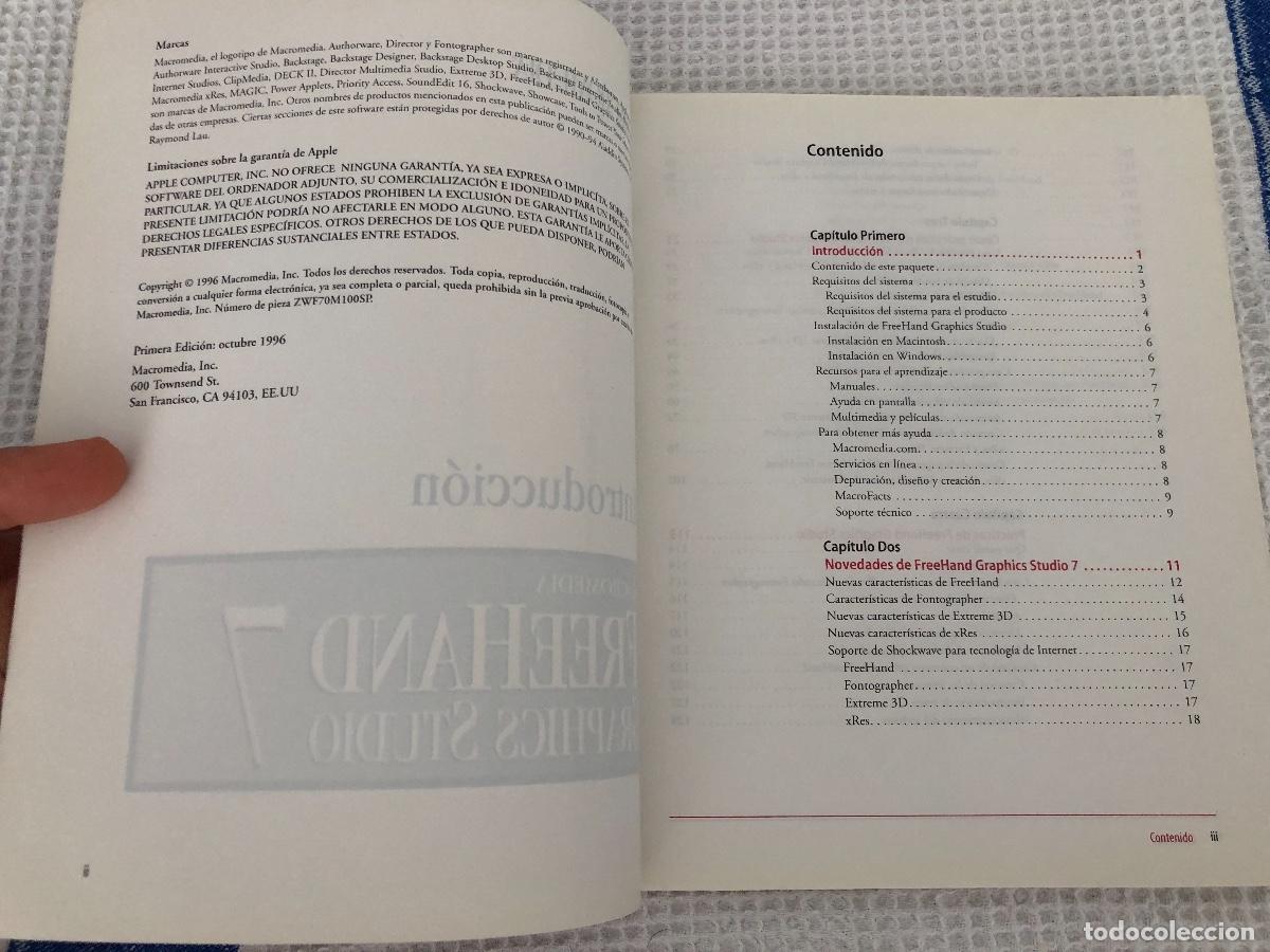 Libros de segunda mano: Macromedia Freehand Graphics Studio 7 - Introducci&oacute;n, 1996. - Foto 6