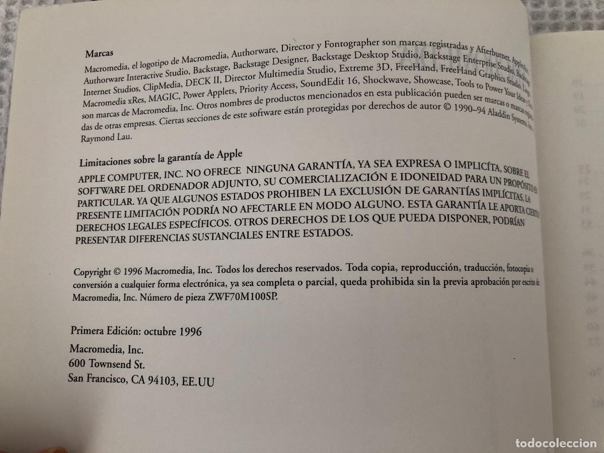 Libros de segunda mano: Macromedia Freehand Graphics Studio 7 - Introducci&oacute;n, 1996. - Foto 7