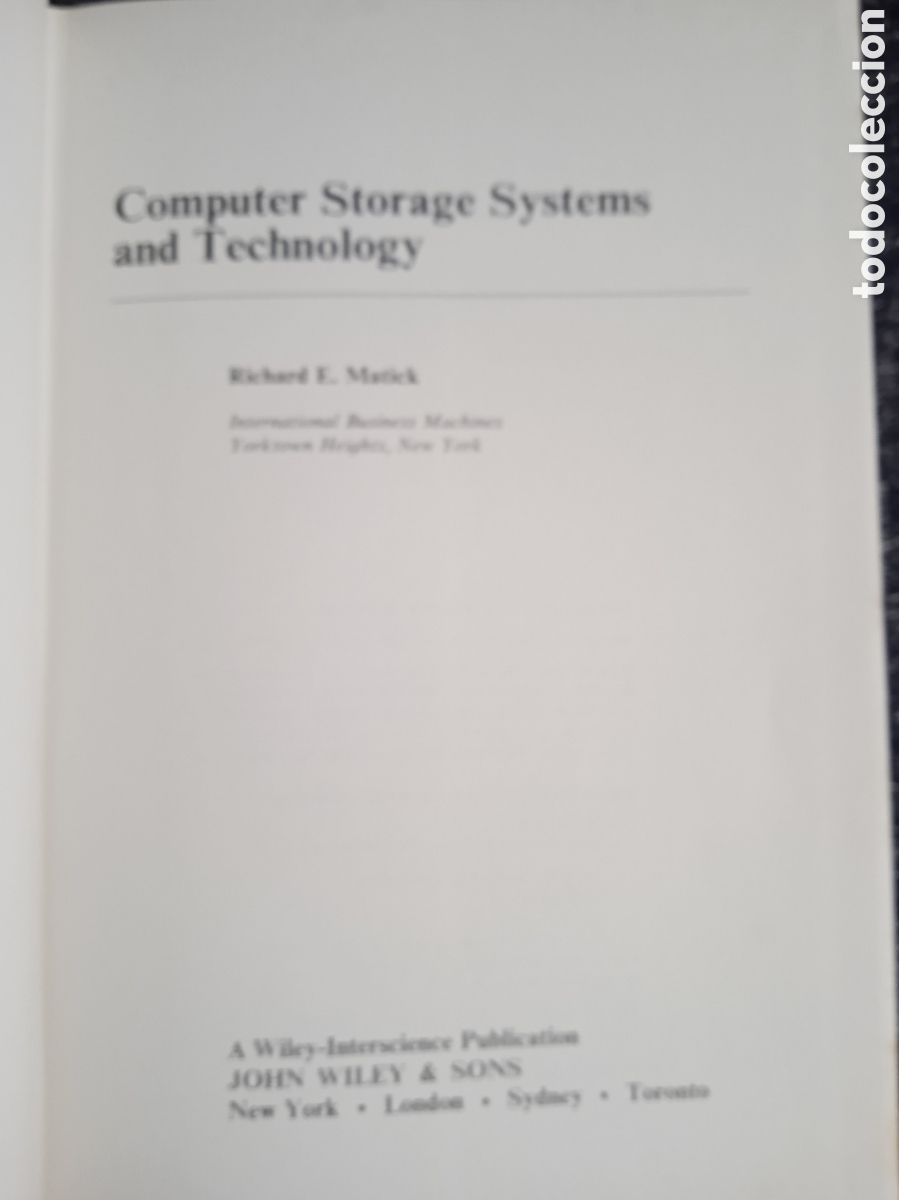 Libros de segunda mano: Computer Storage Systems and Technology / Matick, Richard E. -INFORMATICA 1977 - Foto 2