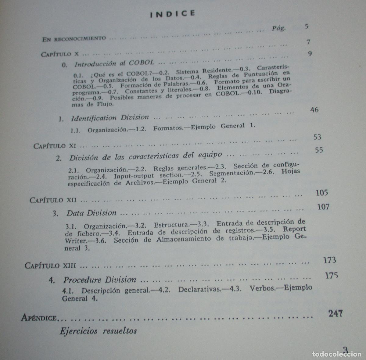 Libros de segunda mano: 3 ANTIGUOS LIBROS PROGRAMACI&Oacute;N, INFORM&Aacute;TICA B&Aacute;SICA, EL COBOL, PIAM A&Ntilde;O 1974-75 - Foto 8
