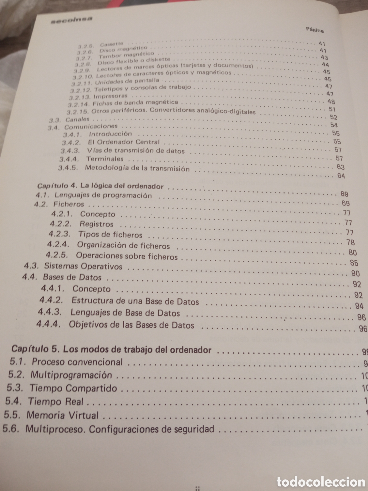 Libros de segunda mano: Libro informatica antigua. Informatica para directivos. Secoinsa. Aňo 1989 - Foto 3