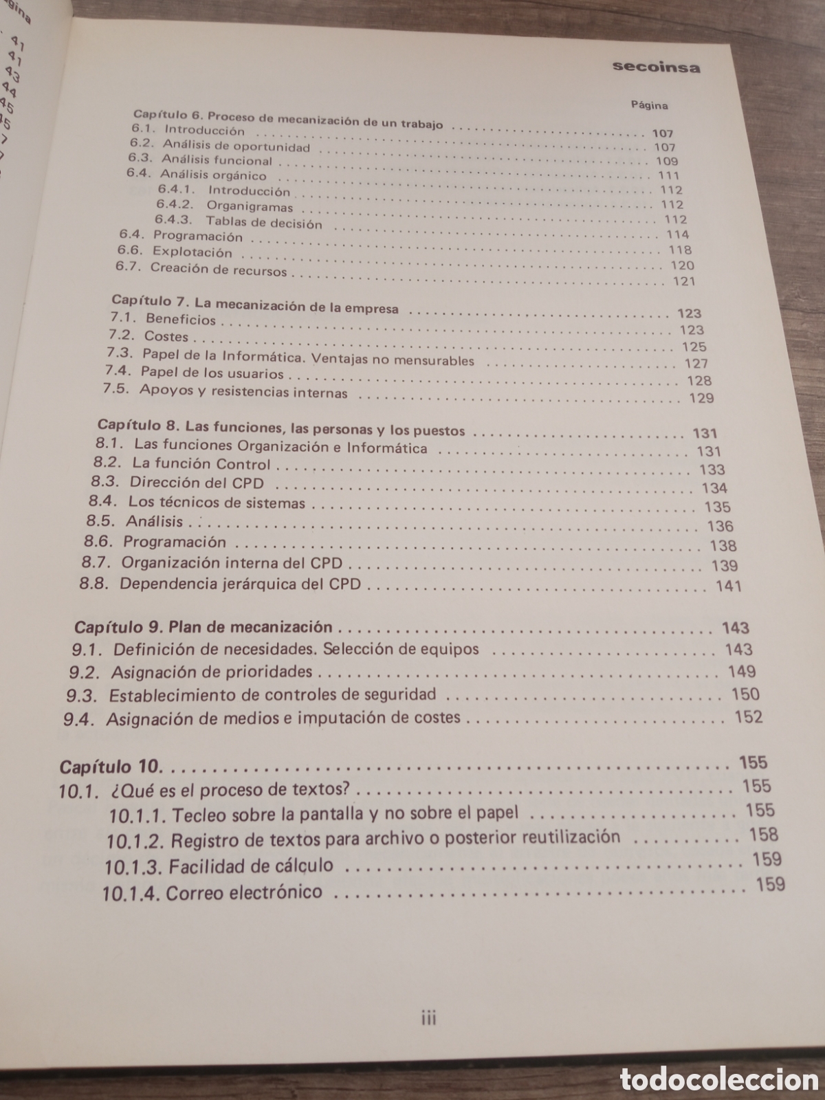 Libros de segunda mano: Libro informatica antigua. Informatica para directivos. Secoinsa. Aňo 1989 - Foto 4