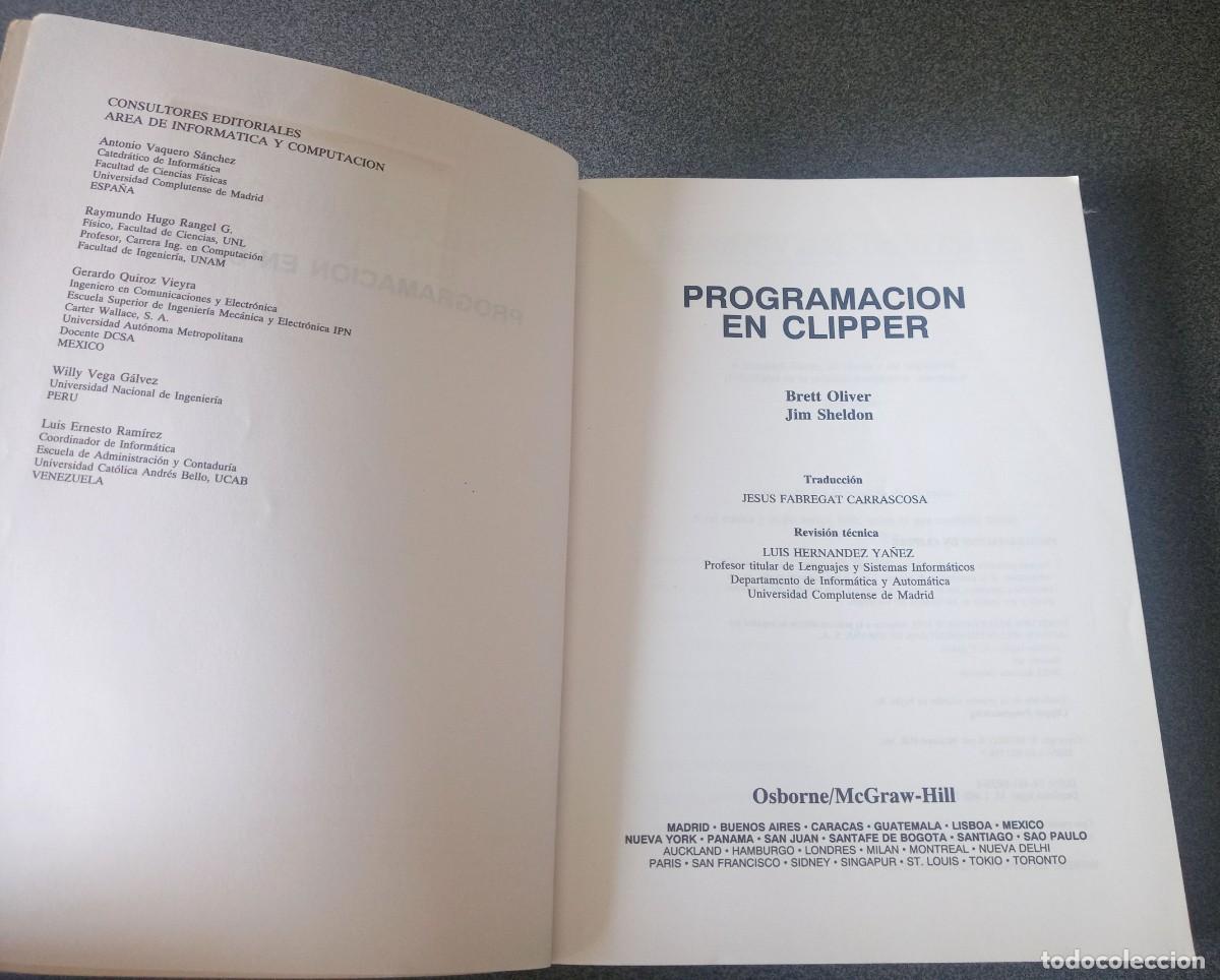 Libros de segunda mano: Programaci&oacute;n En Clipper Brett Oliver Jim Sheldon - Foto 3