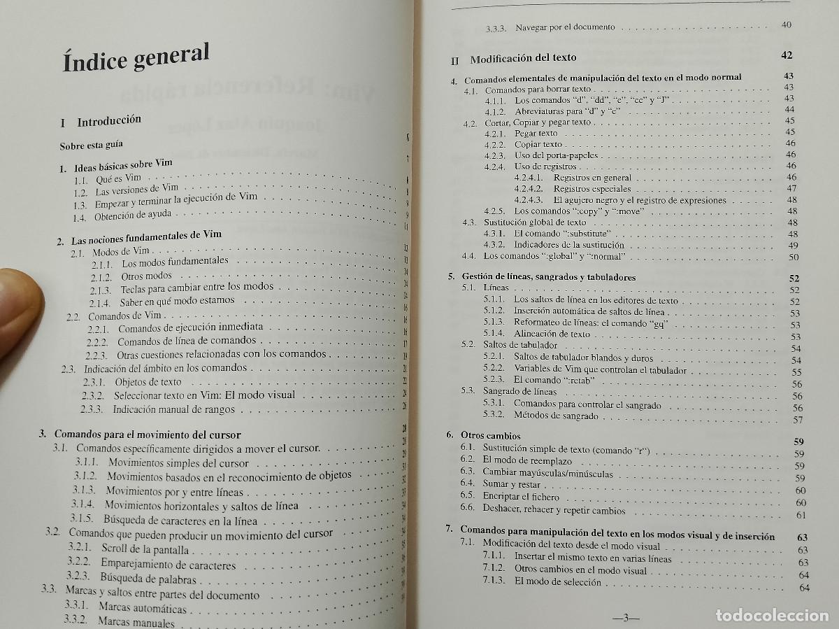 Libros de segunda mano: Joaqu&iacute;n Ataz L&oacute;pez: Vim: Referencia r&aacute;pida (Libremanuals) - Foto 3