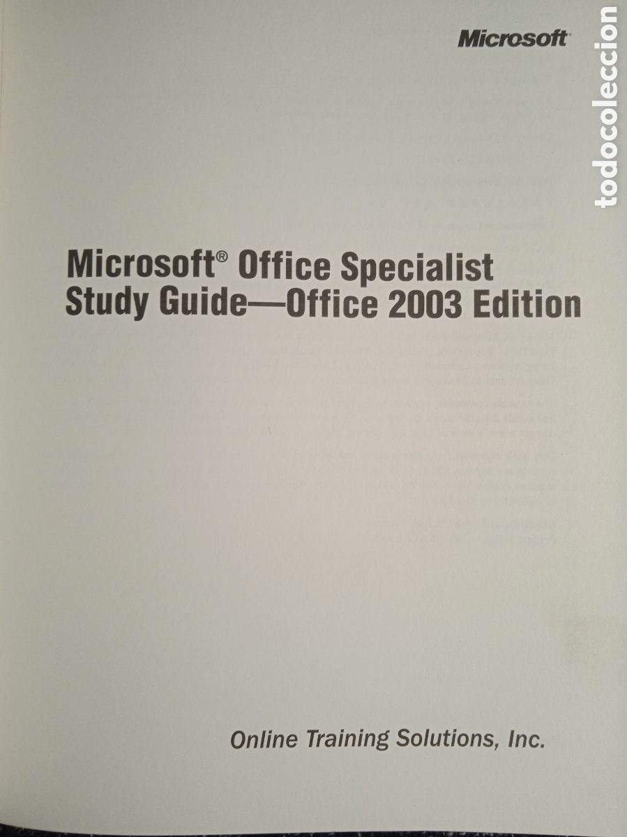 Libros de segunda mano: Microsoft? Office Specialist Study Guide Office 2003 Edition Joan Lambert and Joyce Cox - Foto 2