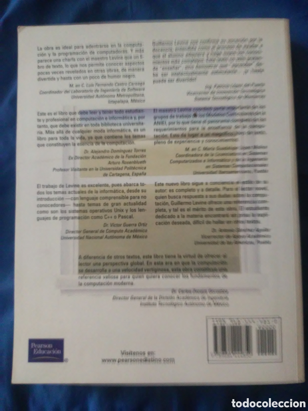 Libros de segunda mano: Computaci&oacute;n y programaci&oacute;n moderna / Guillermo Levine / Ed. Pearson Educaci&oacute;n en M&eacute;xico 2001 - Foto 2