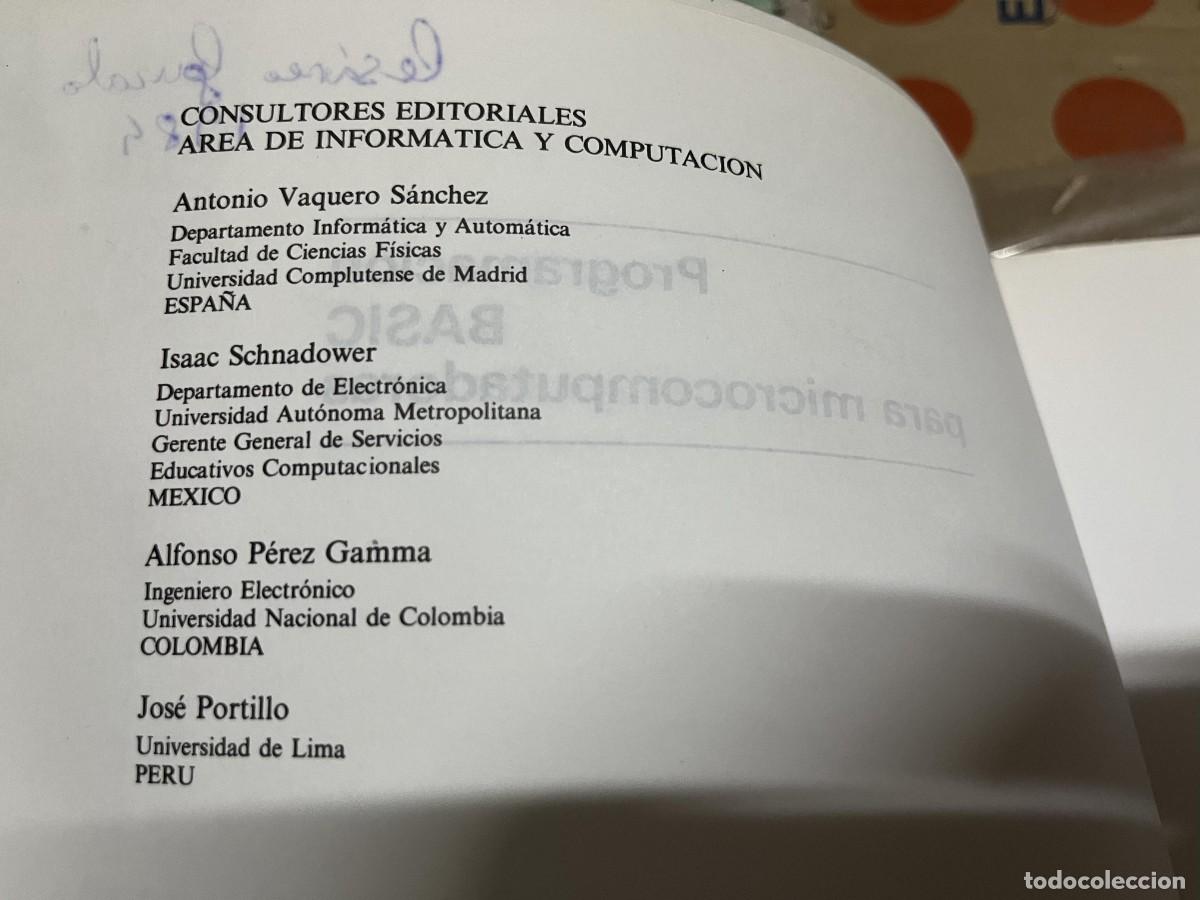 Libros de segunda mano: LIBRO PROGRAMACION BASIC PARA MICROCOMPUTADORAS LUIS JOYANES AGUILAR MC GRAW HILL COMMODORE 1984 - Foto 4