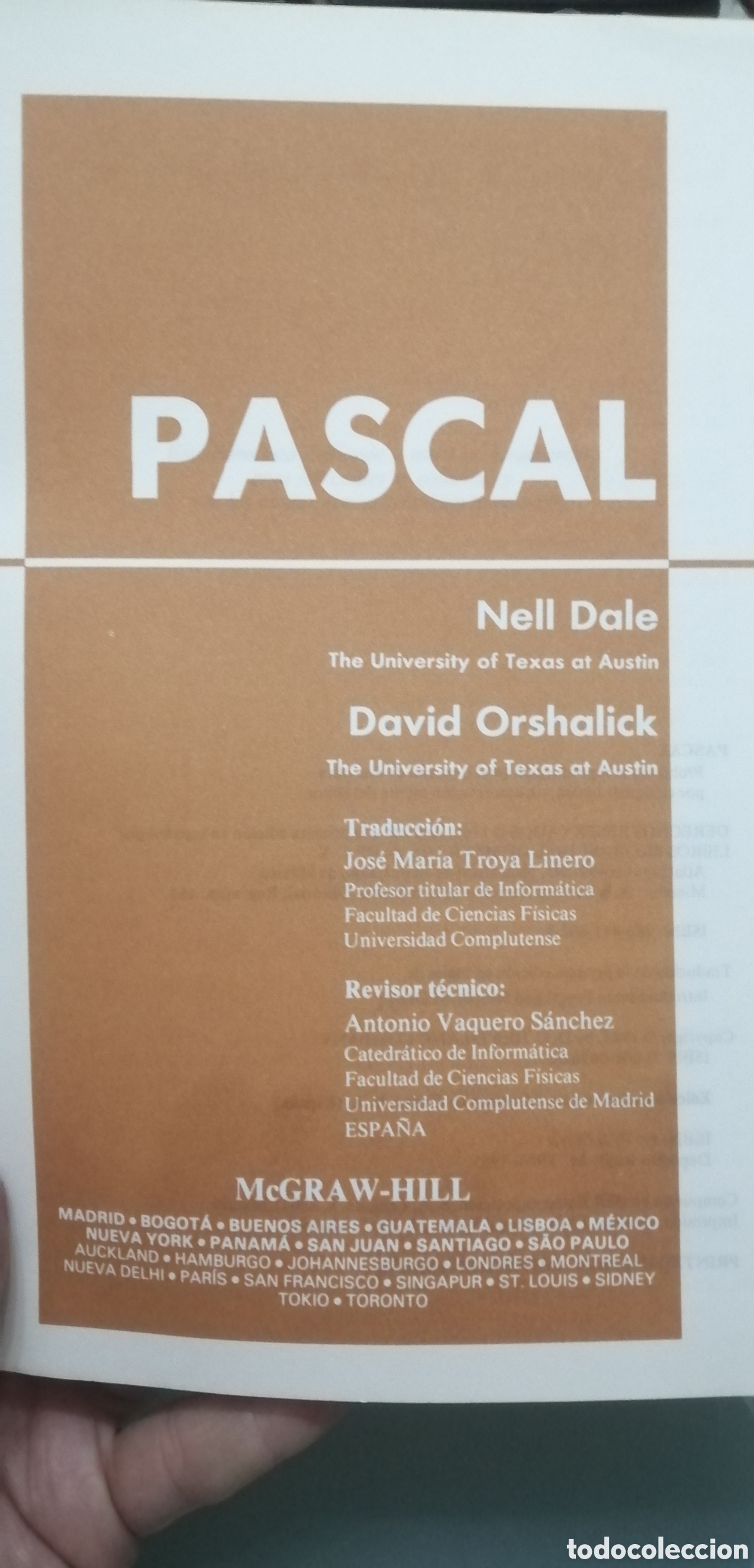 Libros de segunda mano: Pascal. Dale / Orshalick. McGraw Hill 1985 - Foto 4